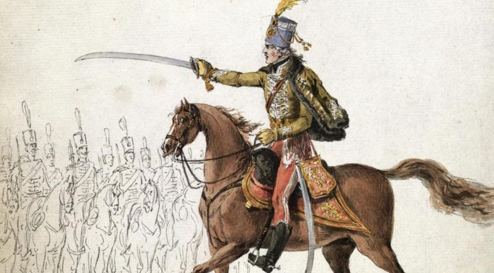 Seven years war Hungarian hussars pillaging in Berlin