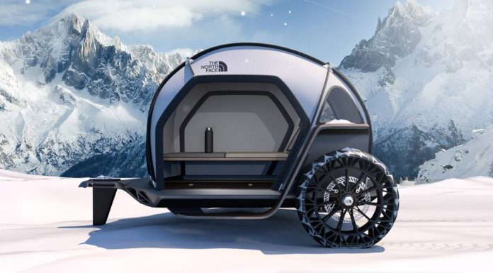 This Camping trailer could also drag an E-Bike
