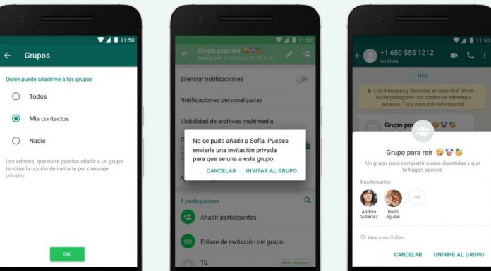 WhatsApp will prevent add users to groups without consent