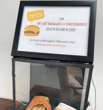 So it retains the last burger of Mcdonald’s in Iceland 10 years later