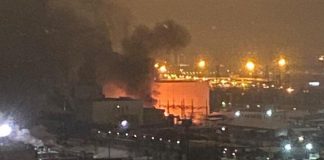 A transformer caught fire at thermal power station in Moscow