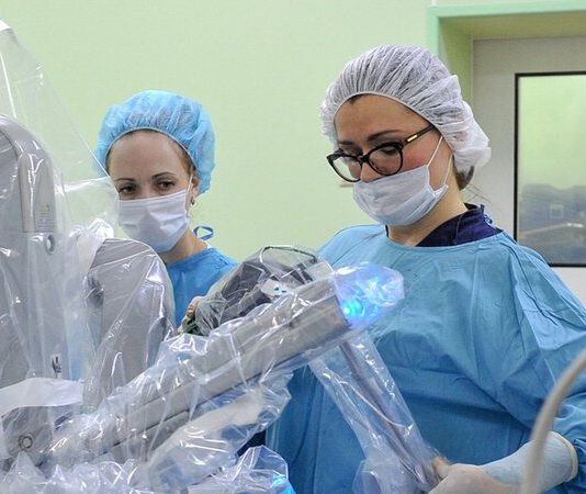 The operation using the Da Vinci robot held in Moscow