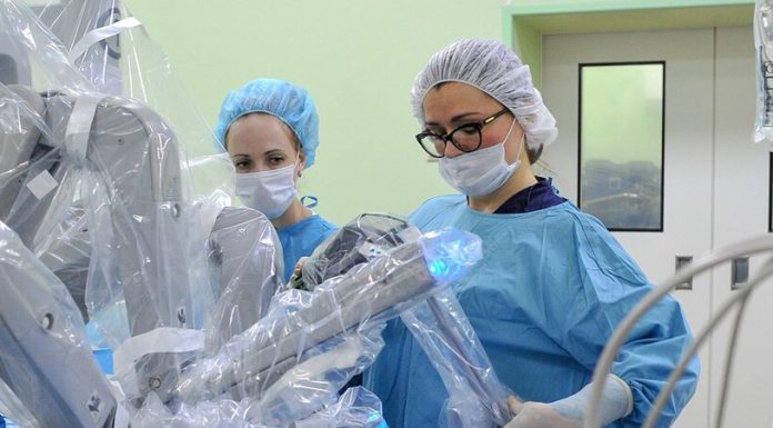 The operation using the Da Vinci robot held in Moscow