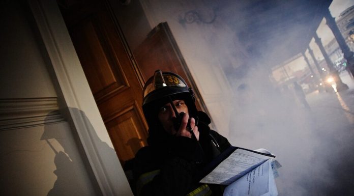 A fire engulfed a multi-storey residential building at the estate