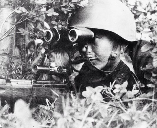 Buryat as a sniper shot down two German aircraft