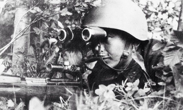 Buryat as a sniper shot down two German aircraft