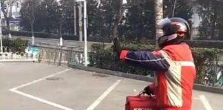 In China there was a service for the delivery of food without any contact with the courier