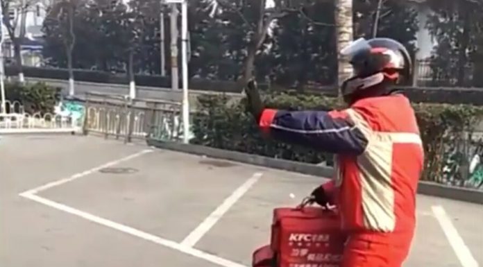 In China there was a service for the delivery of food without any contact with the courier