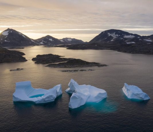 In Greenland, offered to sell melt water from the glaciers