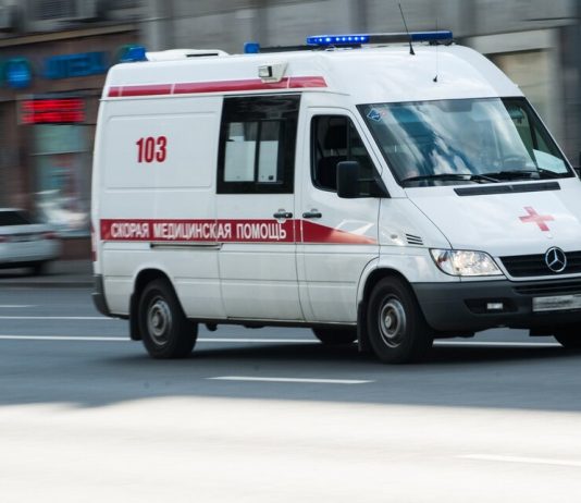 In the North-East of Moscow car knocked down a woman after an accident