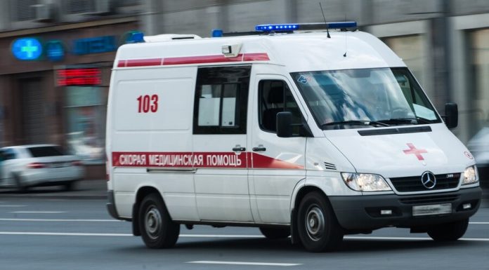 In the North-East of Moscow car knocked down a woman after an accident