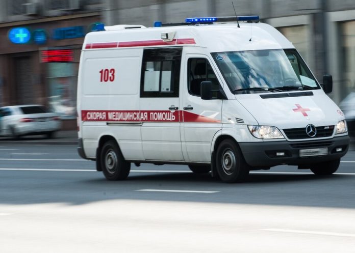 In the North-East of Moscow car knocked down a woman after an accident