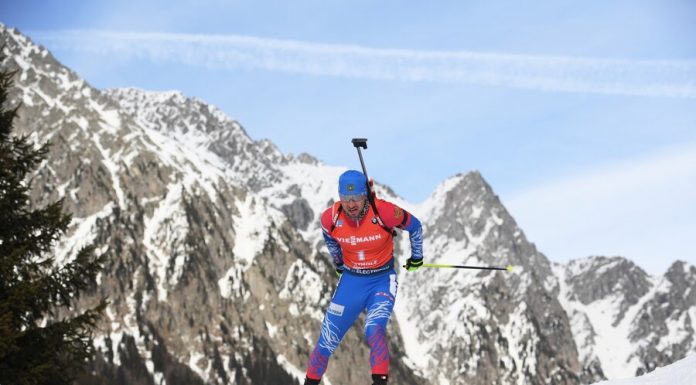 Loginov won the bronze medal in the pursuit race at the world Cup biathlon