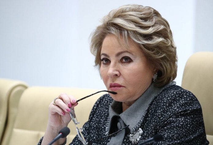 Matvienko supported the proposal of the lifelong appointment of senators