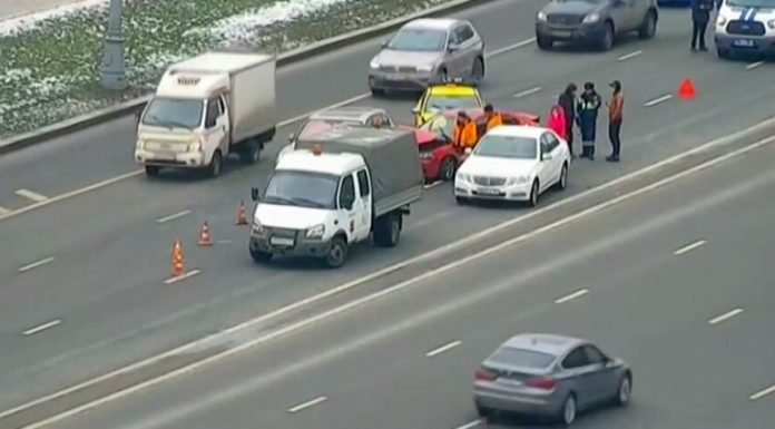 On Tverskaya street, an accident with multiple cars