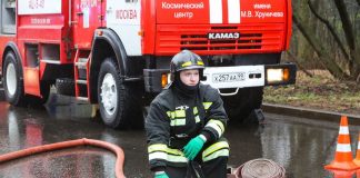 One person was injured in a house fire in the North of Moscow