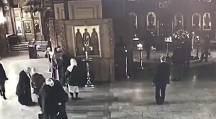Published footage of the attack in the temple in Moscow
