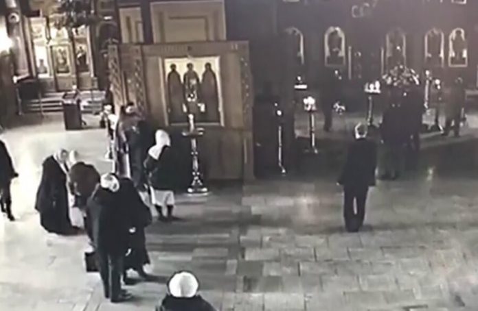 Published footage of the attack in the temple in Moscow