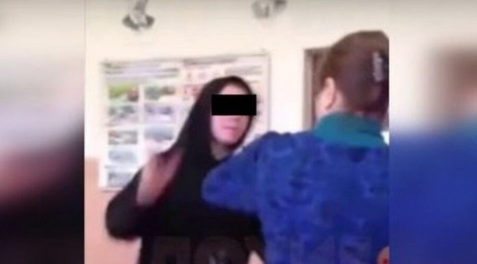 Retired teacher of the Pskov school, she hit student