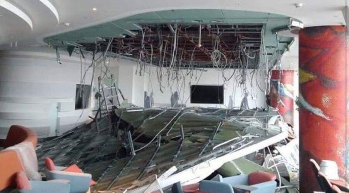 Sheremetyevo commented on the picture of the ceiling collapsed at the airport