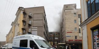 The fire at the business centre "Lenizdat" in St. Petersburg eliminated