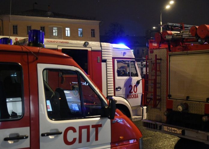 The fire occurred in a residential building in the center of Moscow