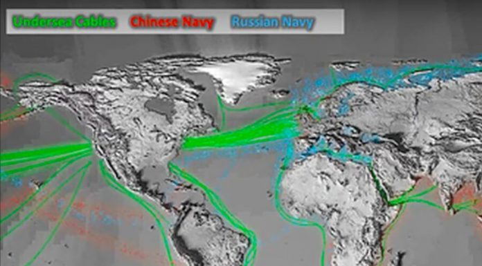 The Pentagon published a map of the activity of the Russian Navy The Pentagon published a map of the activity of the Russian Navy