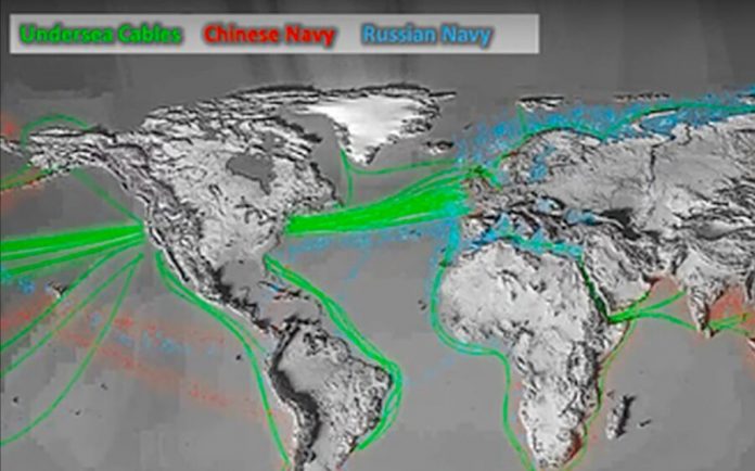 The Pentagon published a map of the activity of the Russian Navy