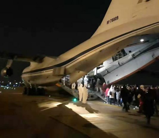 The second plane videoconferencing flew to Tyumen from Wuhan