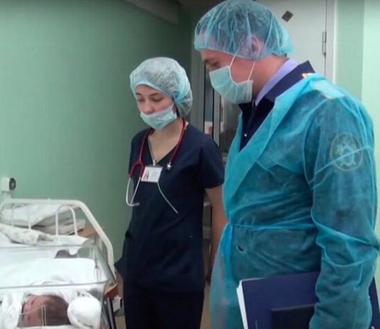 The staff of SC visited abandoned near metro station in Moscow baby