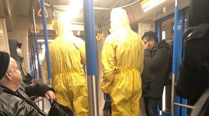 The subway will complain to the police because of the video with people in costumes biosecurity
