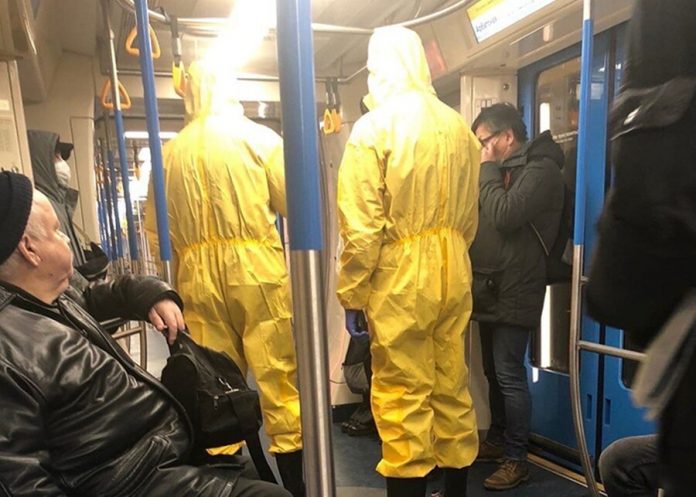 The subway will complain to the police because of the video with people in costumes biosecurity