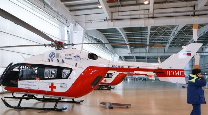 The victim in road accident on the Simferopol highway was taken to the hospital by helicopter MATZ