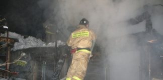 The victim was discovered in a burning hangar in the village of lobanovo under Istra