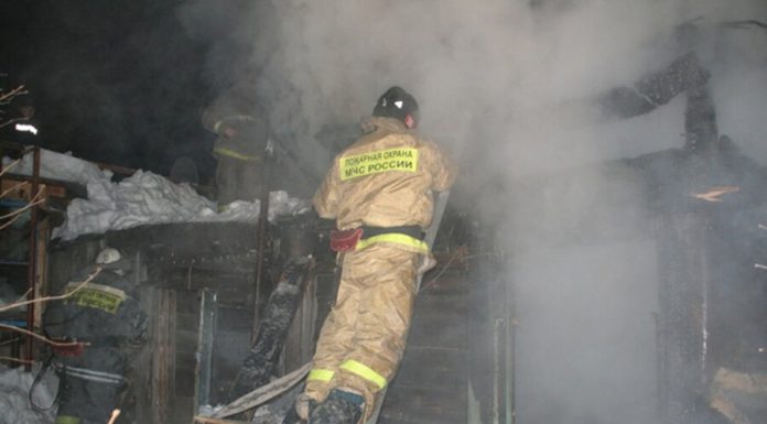 The victim was discovered in a burning hangar in the village of lobanovo under Istra