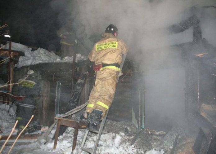 The victim was discovered in a burning hangar in the village of lobanovo under Istra