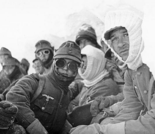 What actually was looking at the Elbrus mountain hands of Hitler