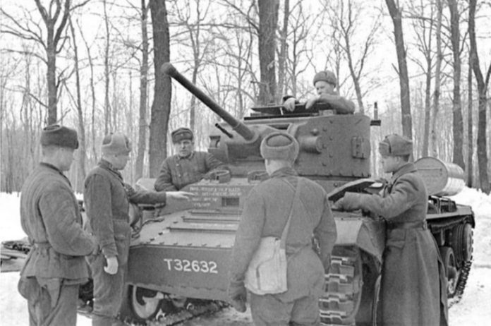 What battles the Red army fought on English tanks