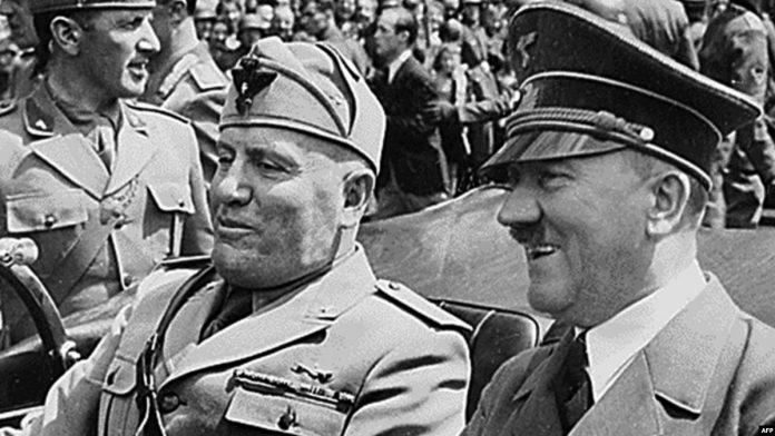 Why did Mussolini in 1942 to persuade Hitler to make peace with Russia