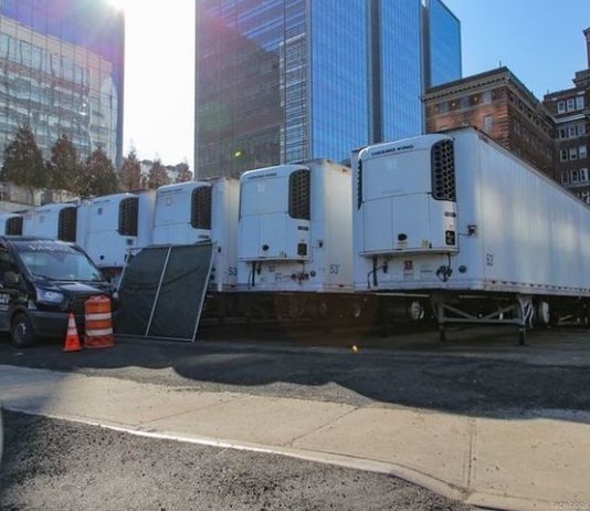 Because of the lack of morgues on the streets of new York were refrigerators for corpses