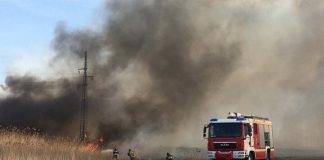 In Rostov-on-don a grass fire in the area of 25 hectares