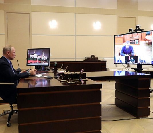 Peskov said that Putin is minimized face-to-face contacts due to coronavirus