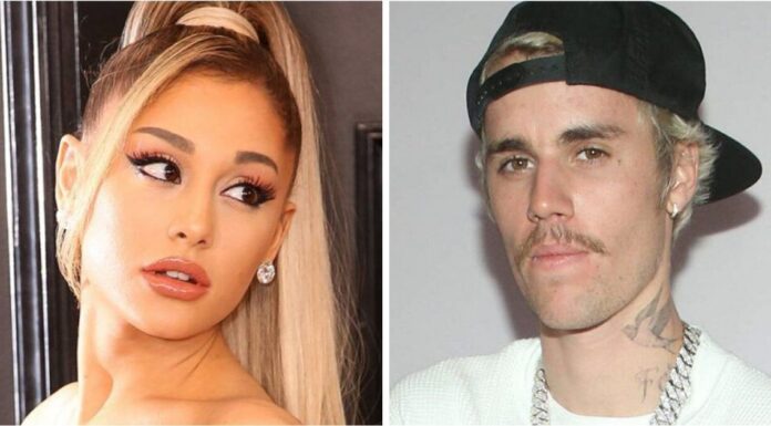 Ariana Grande & Justin Bieber: This is their single "Stuck With U"